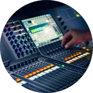 mixerbord som används under mixning